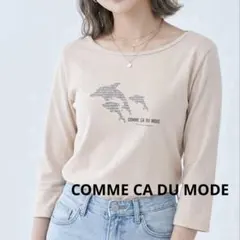 COMME CA DU MODE レディース 七分袖カットソー ピンク Tシャツ