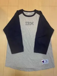 【Champion】ラグラン 7分袖 Tシャツ ネイビー 00s XLサイズ