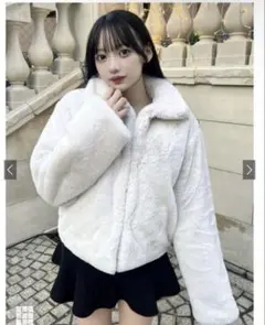 ステンカラーファーコート［kd112］