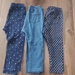 ユニクロ　90cm レギンス パンツ 10部丈　3点セット
