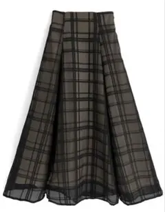 GRL チェック柄シアーフレアスカート　tu10821 Mサイズ