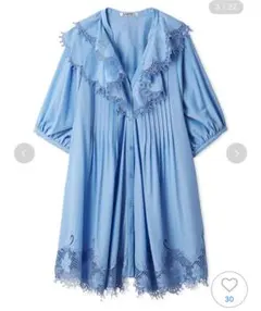 SNIDEL エンブロイダリーラッフルミニワンピース