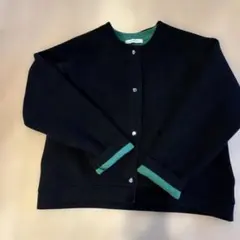 SIMPLICITÉ 黒 ボタン付きカーディガン