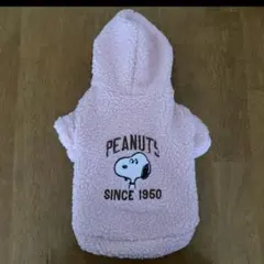 PEANUTS フリース犬服 Sサイズ ピンク