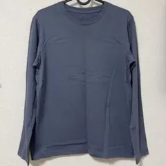 無印　長袖Tシャツ【M/ ブルー】
