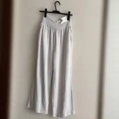 新品ジェラートピケ　スノーストレートロングパンツ