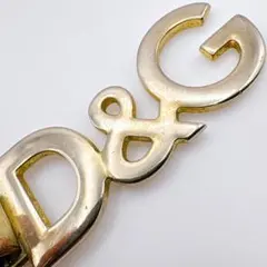 【Dolce & Gabbana】シルバー ロゴ キーホルダー キーリング