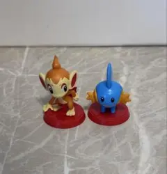 チョコエッグ　ポケモン　旅立ちの3匹　ヒコザル、ミズゴロウ