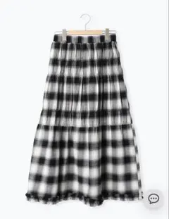 サマンサモスモス sm2 シャーリング ティアード スカート ブラック