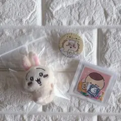 ちいかわ インテリアミニフィギア ぬいぐるみ 缶バッジ シール セット