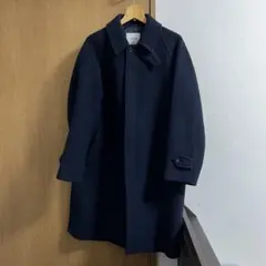 セントデール　ウールステンカラーコート　ネイビーM グリーンレーベルリラクシング
