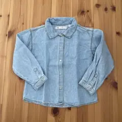 ZARA ライトブルー デニム風シャツ 4-5歳