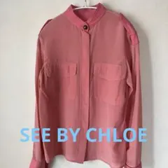 【美品】シルク100% SeeByChloe 長袖ブラウス ピンク 38のサムネイル