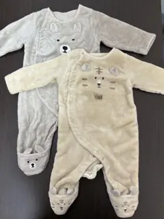 アカチャンホンポ フリースロンパース70cm 2点セット