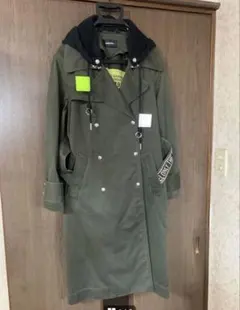 DIESEL トレンチコート　カーキxs