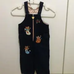 MIKI HOUSEレトロ オーバーオール サロペット オールド 刺繍 90