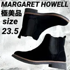 マーガレットハウエル サイドゴアブーツ 23.5cm スエード　中ボア　ブラック