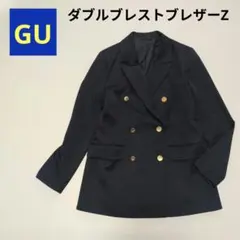 美品 GU ダブルブレストブレザーZ ネイビー M 金ボタン　紺ブレ