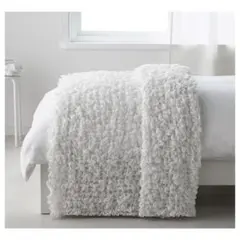 未開封 IKEA OFELIA オフェーリア 毛布,ひざ掛け ホワイト