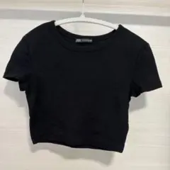 ZARA クロップドTシャツ ブラック