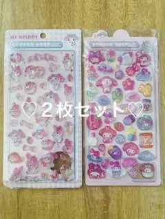 2枚セット！マイメロ　ウォーターシール　ボンボンドロップシール