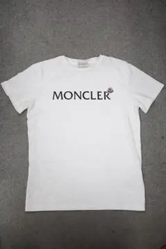 新品同様★百貨店購入★モンクレール★刺繍ロゴTシャツ★濃ベージュ系★レディースL 新品同様☆百貨店購入☆モンクレール☆刺繍ロゴTシャツ☆濃ベージュ系