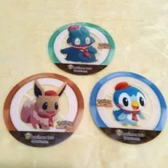 ポケモンカフェ コースター ポッチャマ イーブイ ゴンベ 3枚セット