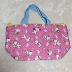 スヌーピー SNOOPY キャラクター柄 保冷バッグ ピンク
