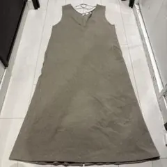 UNIQLO ノースリーブ ワンピース ベージュ L