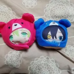 伊黒小芭内 甘露寺蜜璃 ぬいぐるみ　鬼滅の刃　あにずきん