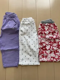 ハーフパンツ３点まとめ売り120.130サイズ ムージョンジョン＆ベビードール