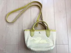 ロンシャン カゴバッグ XS ショルダー　パニエ　イエロー