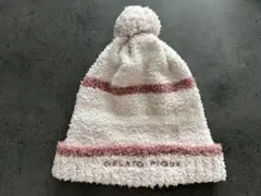 gelato pique ニット帽 ベビー キッズ ホワイト/ピンク