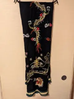 【希少】KAPITAL 百虎柄 スカーフ 黒 希少】KAPITAL 百虎柄 スカーフ 黒