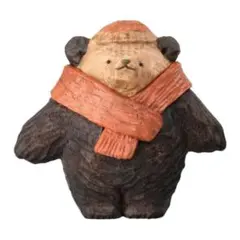 たかはたまさお 木彫り風 FIGURE COLLECTION 首元温め熊