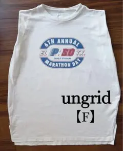 ungrid アングリッド　ヴィンテージロゴノースリトップス　白　フリーサイズのサムネイル