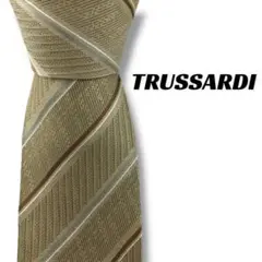 【7640】美品！トラサルディ　ネクタイ　ベージュ系