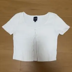 GAP リブ 半袖 ホワイト XS