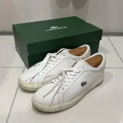 LACOSTE ラコステ ワンポイントロゴ レザースニーカーのサムネイル