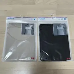 エアリズムインナー　タンクトップ2枚セット　ベージュとブラック