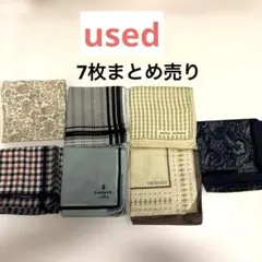 C*Q様 【中古品】　メンズ　紳士ハンカチ　まとめ売り　７枚　ウエス　ハンカチのサムネイル