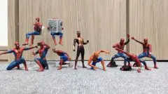 スパイダーマン　カプセルトイ　ガシャポン フィギュアセットのサムネイル