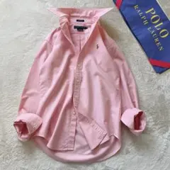 定番✨ラルフローレン　オックスフォードシャツ　ポニー刺繍　L ピンク