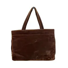 PRADA ブラウン ベルベット トートバッグ