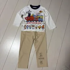 新品　タグ付　アンパンマン 長ズボン ベージュ 100cm 長袖Tシャツ　おまけ