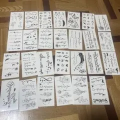 タトゥーシールセット 花と蝶デザイン　27枚セット　かわいい