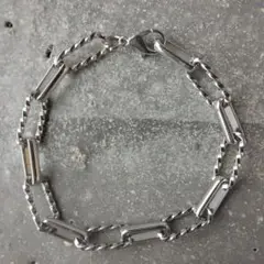 №1605サージカルステンレスシルバーデザインブレスレット