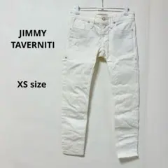 JIMMY TAVERNITI スキニーデニムパンツ　XS ホワイト　アンクル丈
