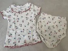 ベビー　Tシャツブルマセット　花柄80のサムネイル