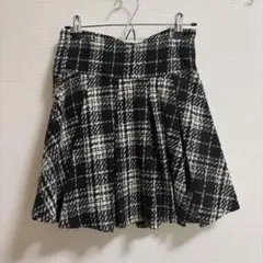 An MILLE フレア チェック ミニスカート 黒